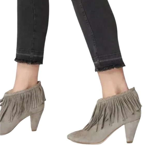 Anine Bing Irmelin Gray Suede Fringe Casual Booties Southwestern Boho Women’s 39 - Picture 2 of 15